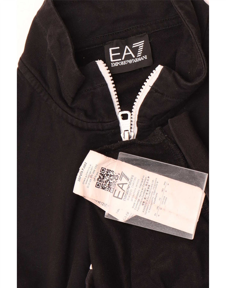 Emporio Armani Mens Graphic Tracksuit Top Jacket Medium Black Cotton