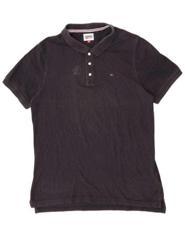 Tommy Hilfiger Mens Polo Shirt 2XL Black Cotton