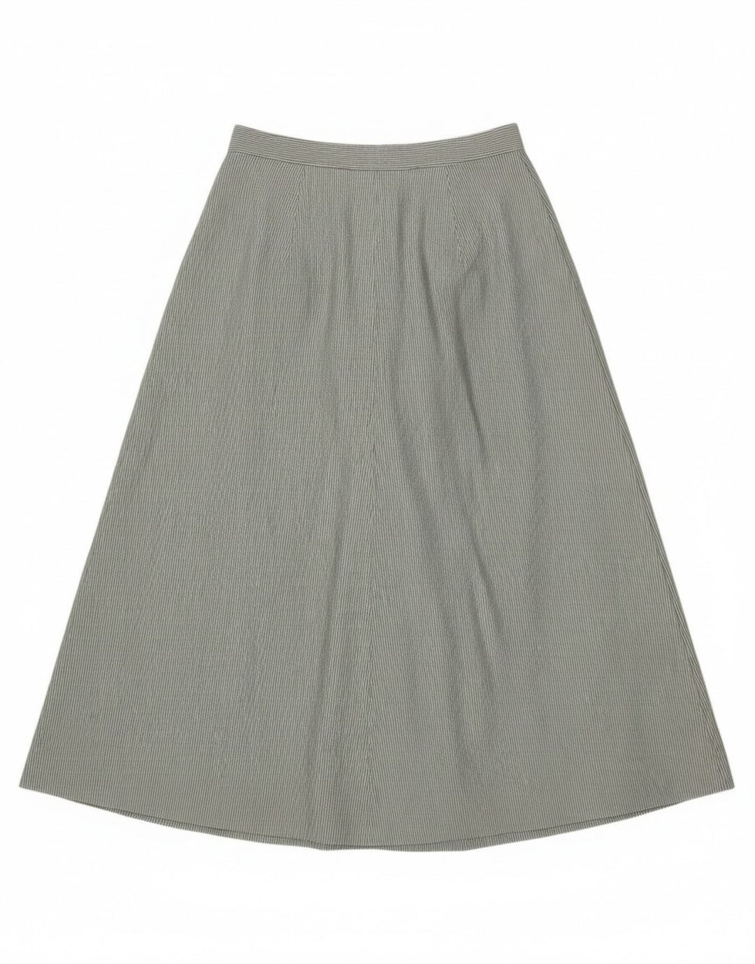 Vintage Womens Flared Skirt IT 46 Large W30 Green Striped Polyester