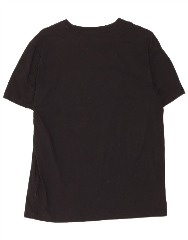 Hugo Boss Mens Graphic T-Shirt Top Medium Black Cotton