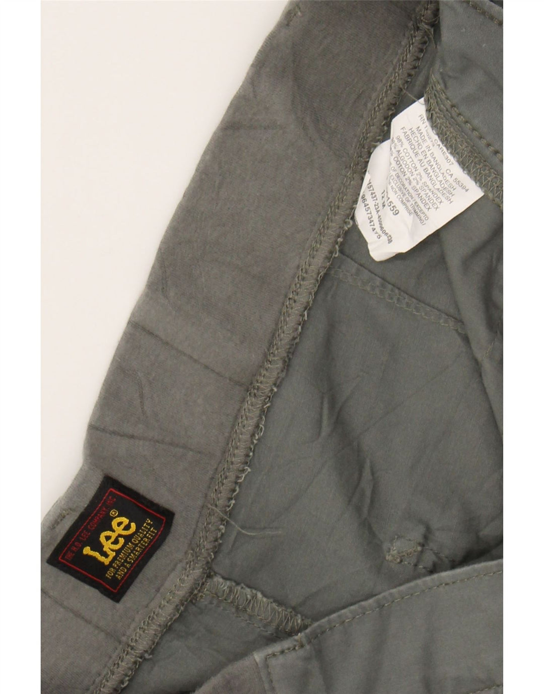 LEE Womens Casual Shorts US 12 Large W34 Grey Check Cotton Vintage Lee and Second-Hand Lee from Messina Hembry 