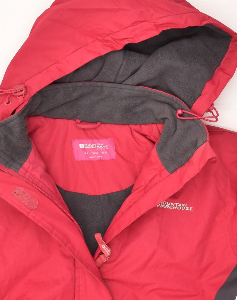 MOUNTAIN WAREHOUSE Womens Hooded Windbreaker Jacket UK 8 Small Red | Vintage Mountain Warehouse | Thrift | Second-Hand Mountain Warehouse | Used Clothing | Messina Hembry 