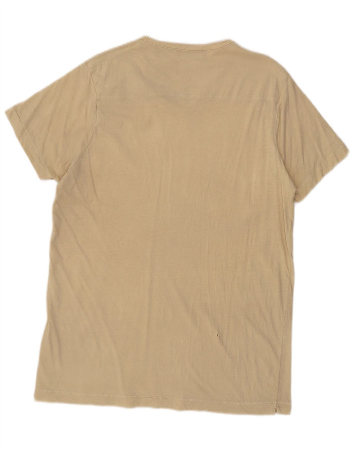 French Connection Mens T-Shirt Top XL Beige Cotton