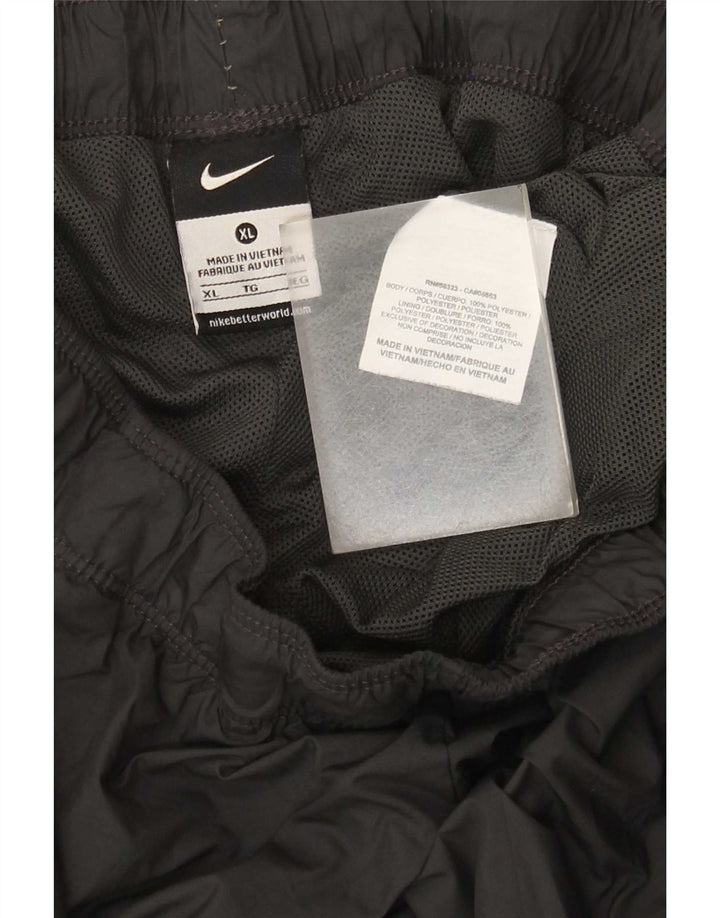 Nike Womens Crop Tracksuit Trousers UK 18 XL Grey Colourblock Polyester