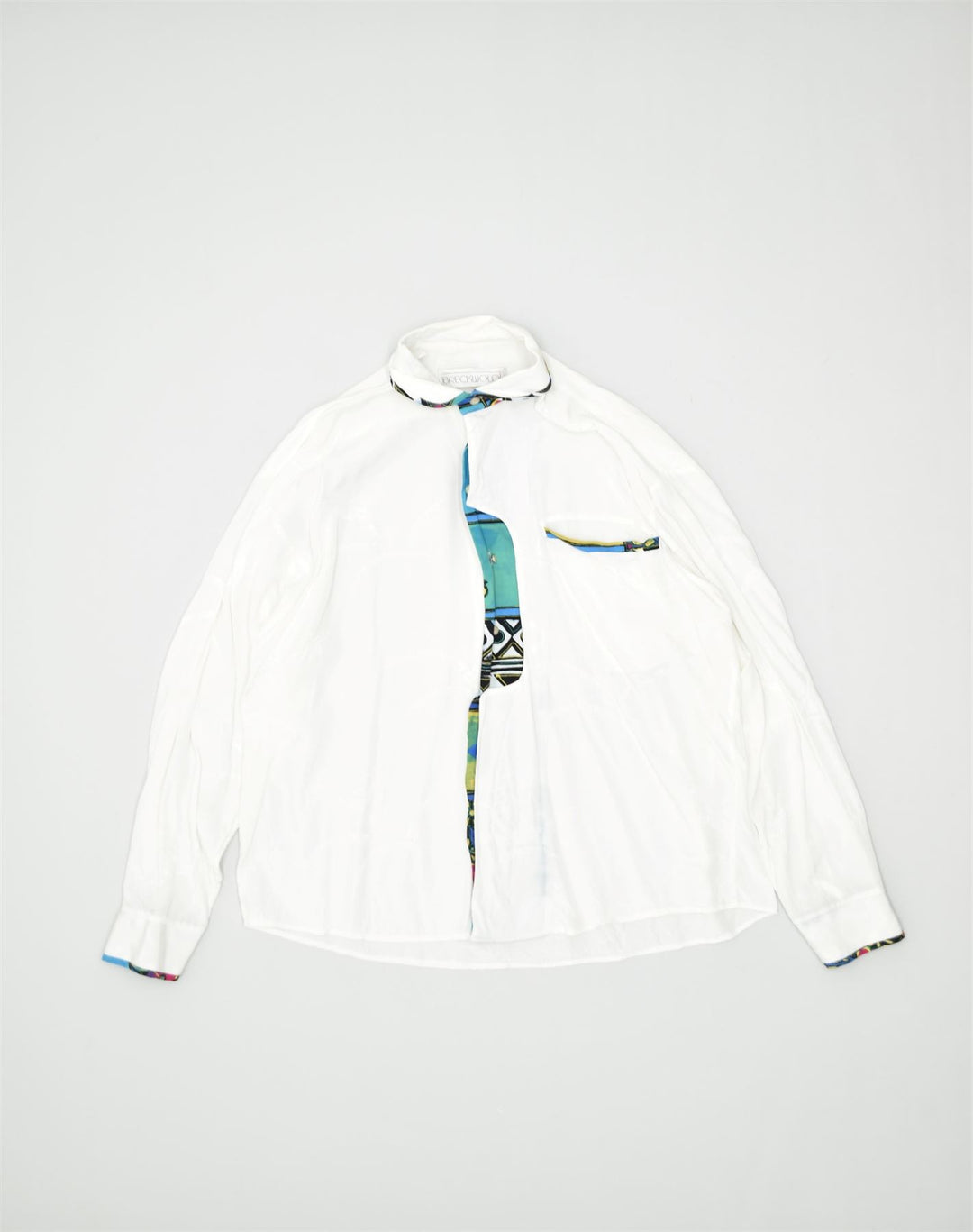 VINTAGE Womens Oversized Shirt Large White Viscose | Vintage | Thrift | Second-Hand | Used Clothing | Messina Hembry 