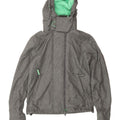 SUPERDRY Womens The Windcheater Graphic Windbreaker Jacket UK 8 Small Grey