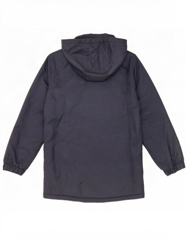 Lotto Boys Hooded Padded Coat 9-10 Years Small Navy Blue Nylon