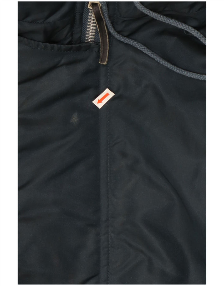 Rifle Mens Type G-1 Hooded Bomber Jacket UK 40 Large Navy Blue