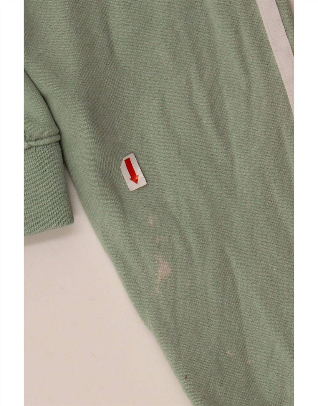 ADIDAS Womens Crop Oversized Hoodie Jumper UK 8 Small Green Cotton