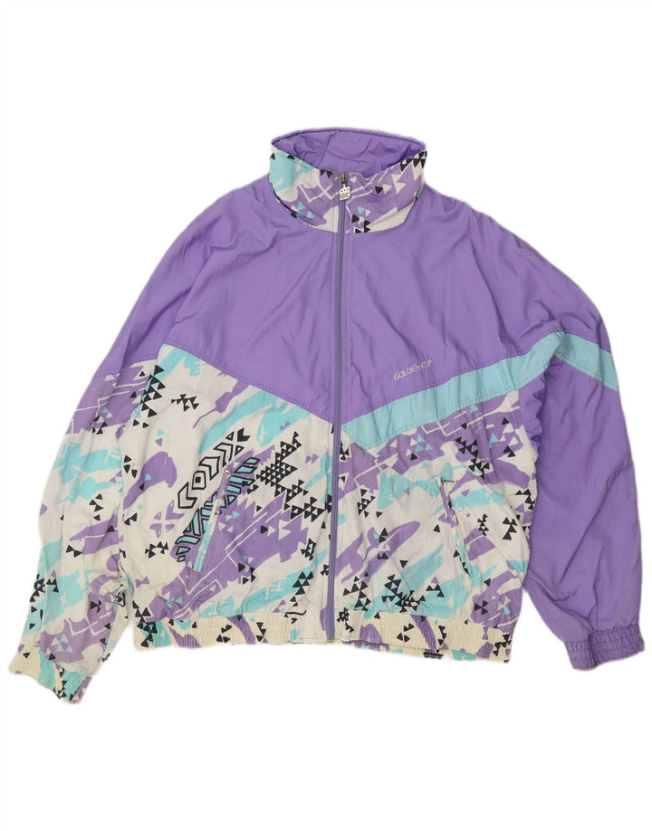 Golden Cup Mens Full Tracksuit Large Purple Polyamide