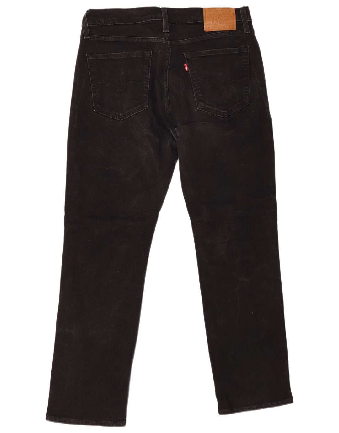 Levi's Mens 514 Straight Jeans W33 L28 Black Cotton
