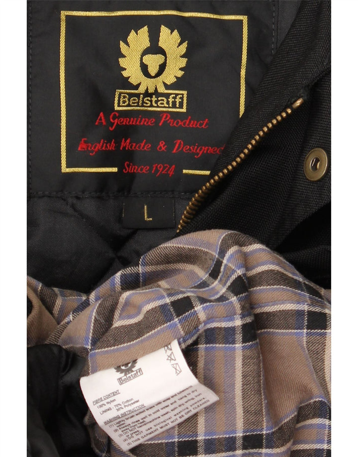 Belstaff Mens Utility Jacket UK 40 Large Black Cotton