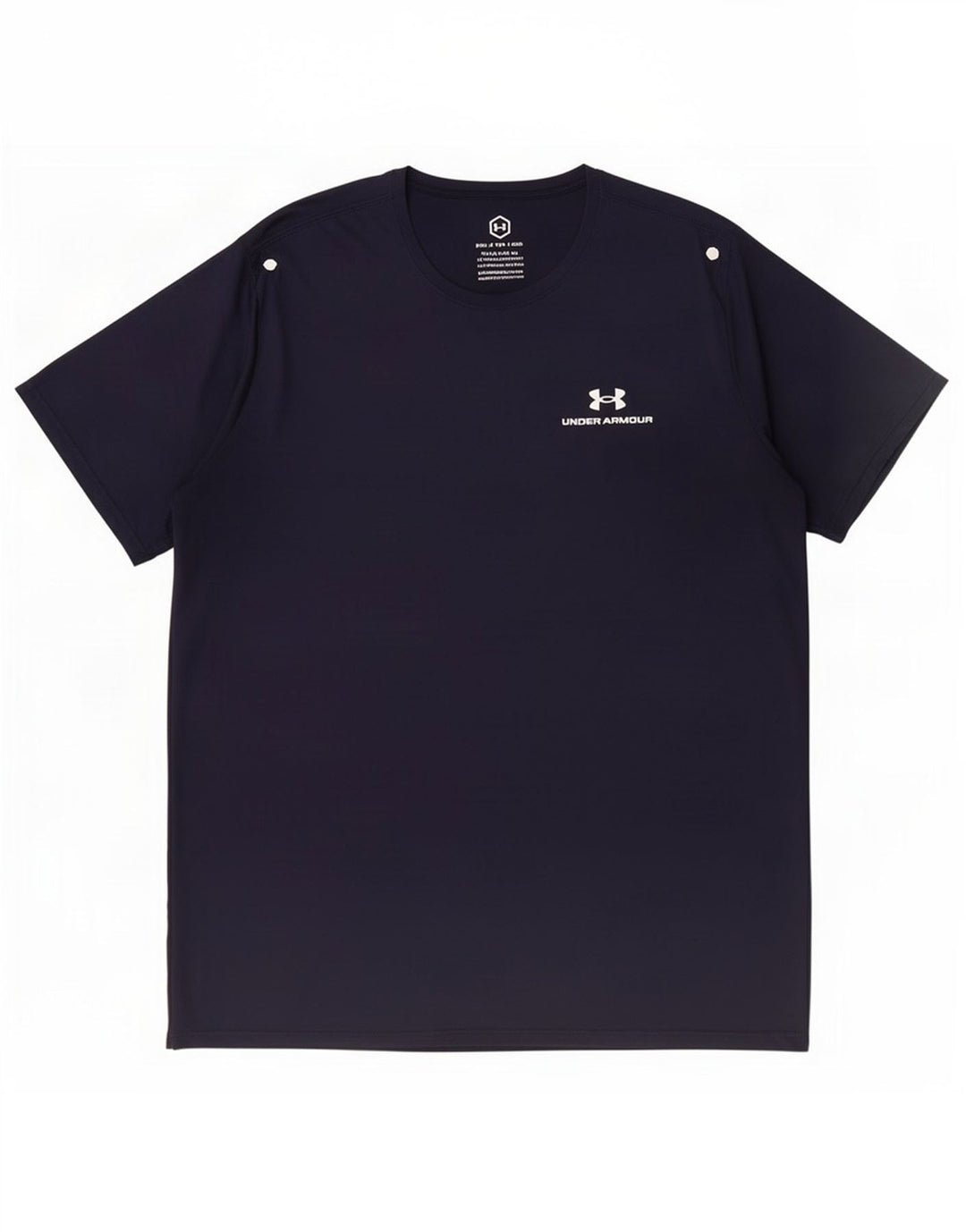 Under Armour Mens T-Shirt Top 2XL Navy Blue Polyester