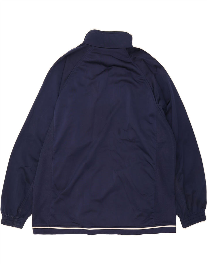 ASICS Mens Tracksuit Top Jacket XL Navy Blue Polyester Vintage Asics and Second-Hand Asics from Messina Hembry 