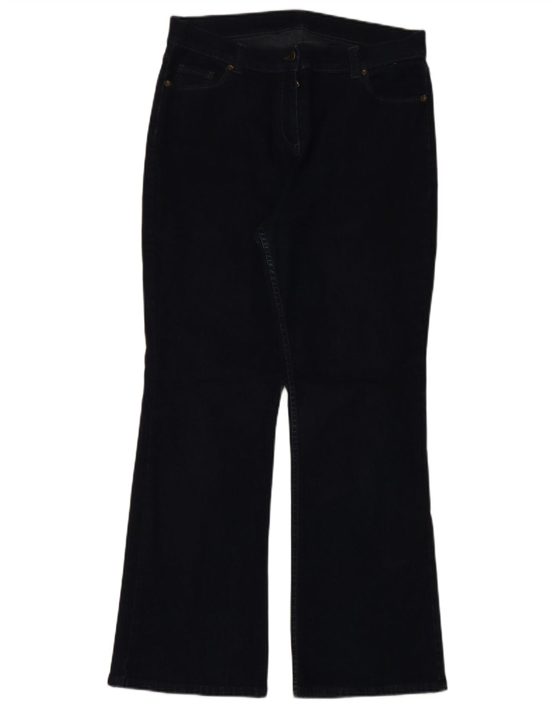 Marks & Spencer Womens Bootcut Jeans UK 16 Large W32 L30 Navy Blue Cotton