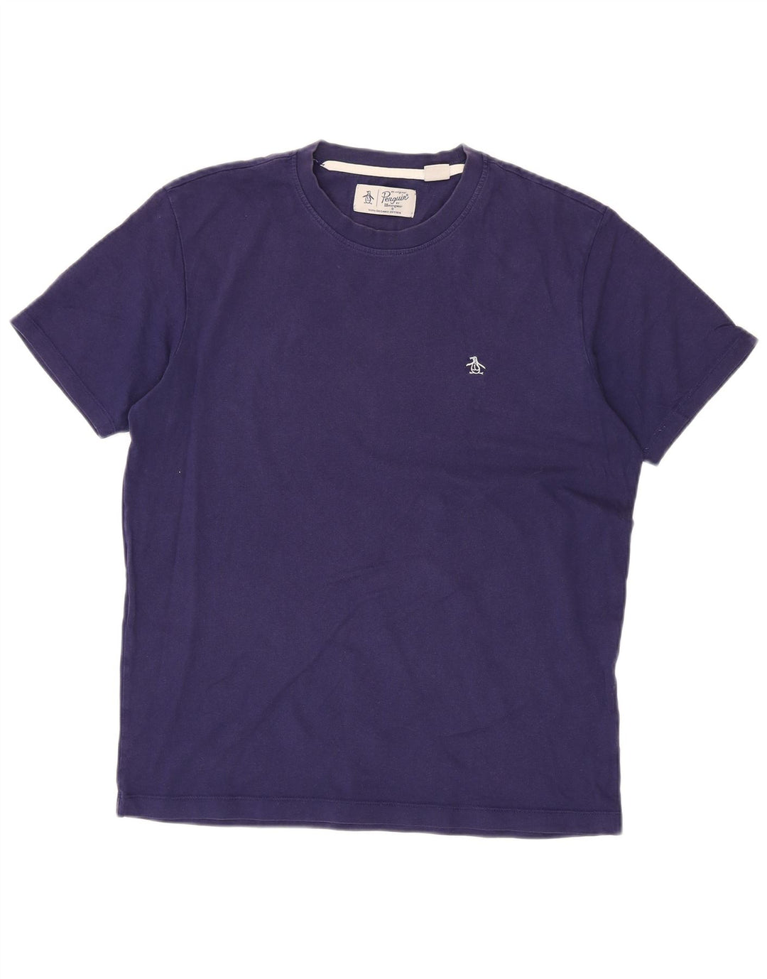 Penguin Mens T-Shirt Top Large Navy Blue Cotton