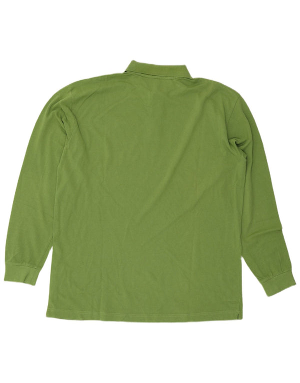 Kappa Mens Long Sleeve Polo Shirt 2XL Green Cotton