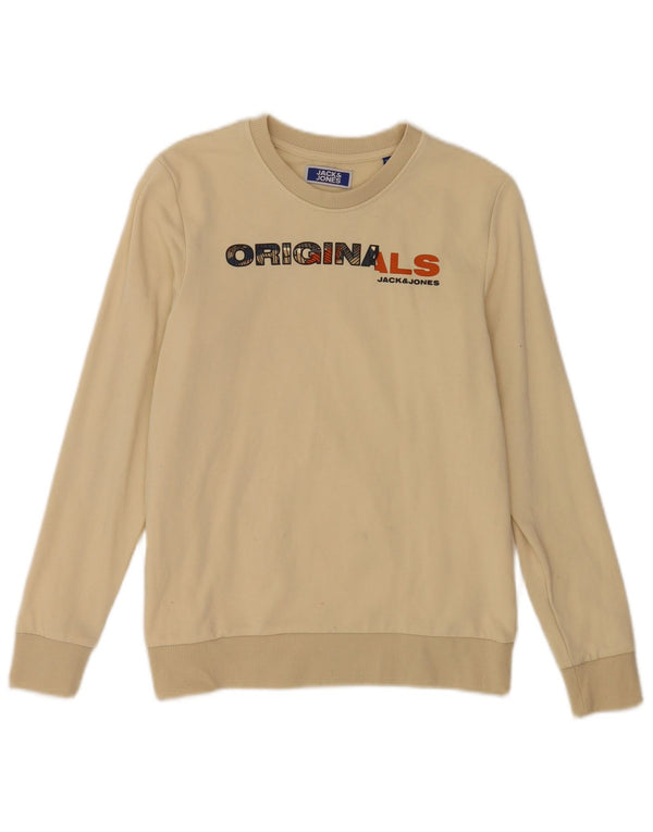 Jack & Jones Boys Graphic Regular Fit Sweatshirt Jumper 13-14 Years Beige