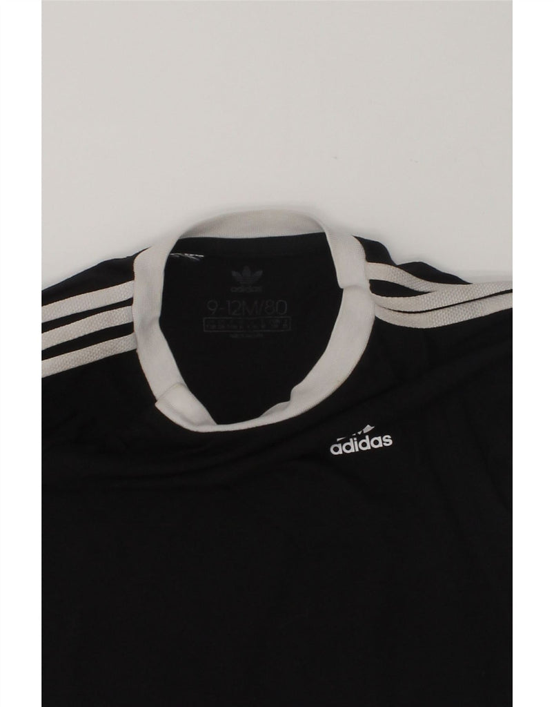 ADIDAS Baby Boys Graphic T-Shirt Top 9-12 Months Black | Vintage Adidas | Thrift | Second-Hand Adidas | Used Clothing | Messina Hembry 