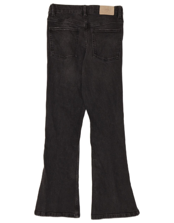 Zara Girls Flared Jeans 13-14 Years W26 L28 Grey Cotton