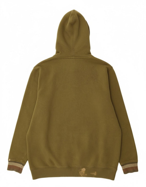 Tommy Hilfiger Mens Tall Graphic Hoodie Jumper 2XL Khaki Cotton