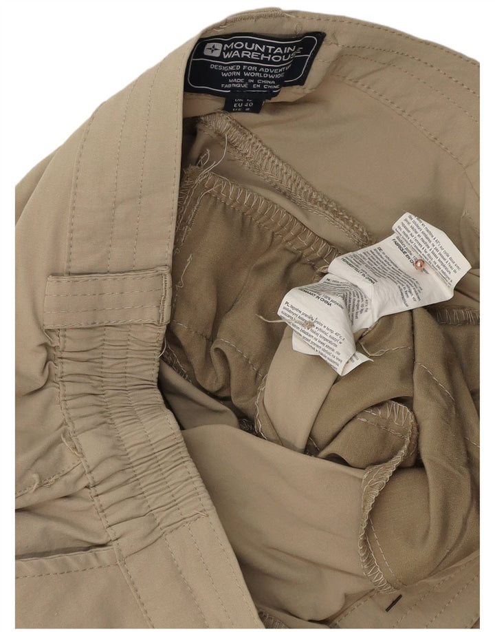 Mountain Warehouse Womens Cargo Capri Trousers UK 12 Medium W30 L19 Beige
