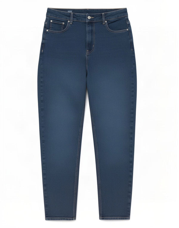 Marks & Spencer Womens Tapered Jeans UK 14 Large W32 L27 Blue Cotton