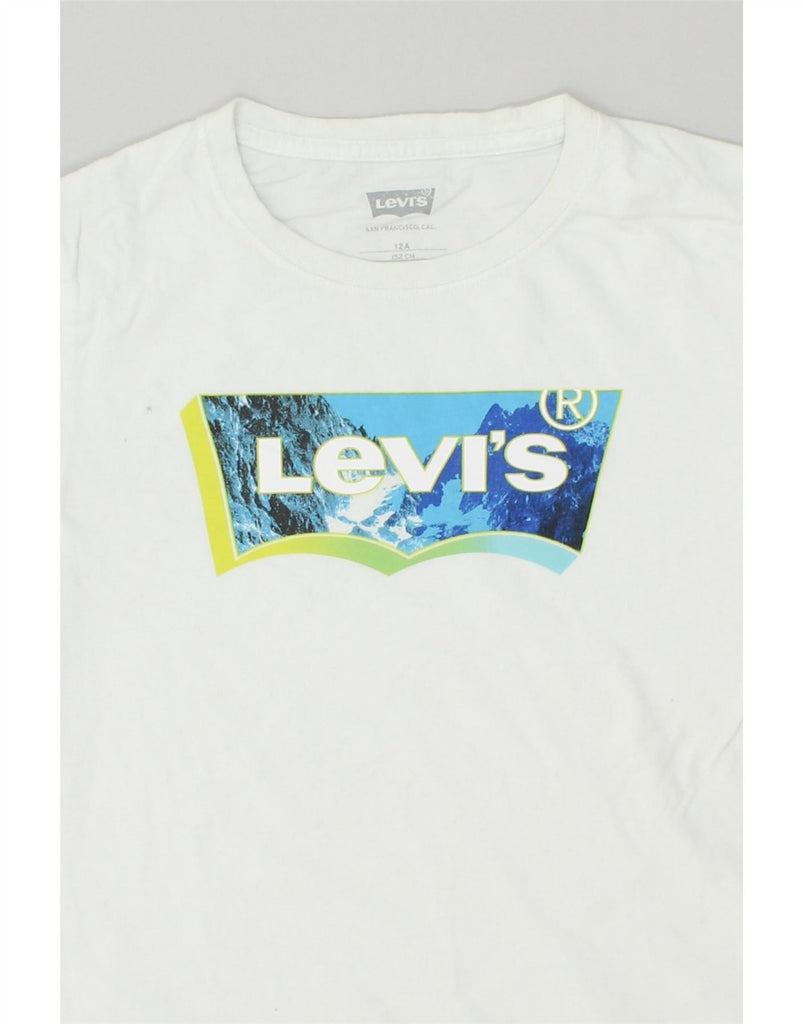 LEVI'S Boys Graphic T-Shirt Top 11-12 Years White Cotton | Vintage Levi's | Thrift | Second-Hand Levi's | Used Clothing | Messina Hembry 