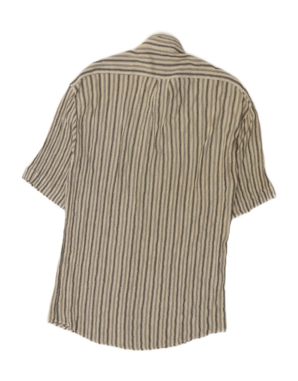 Tipo' S Mens Short Sleeve Shirt Large Grey Striped