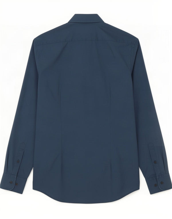 Calvin Klein Mens Slim Fit Shirt Medium Blue Cotton