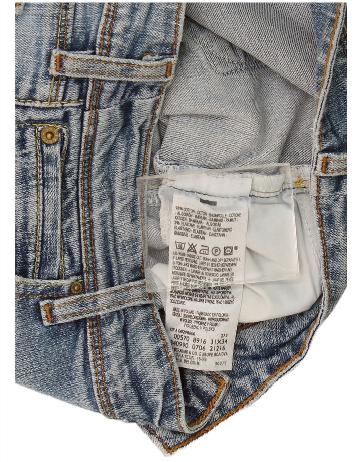 Levi's Womens 570 Straight Jeans W31 L31 Blue Cotton