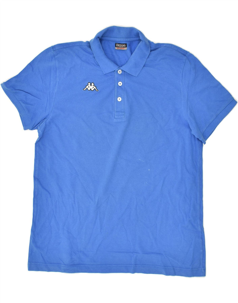 KAPPA Mens Slim Polo Shirt 2XL Blue | Vintage Kappa | Thrift | Second-Hand Kappa | Used Clothing | Messina Hembry 