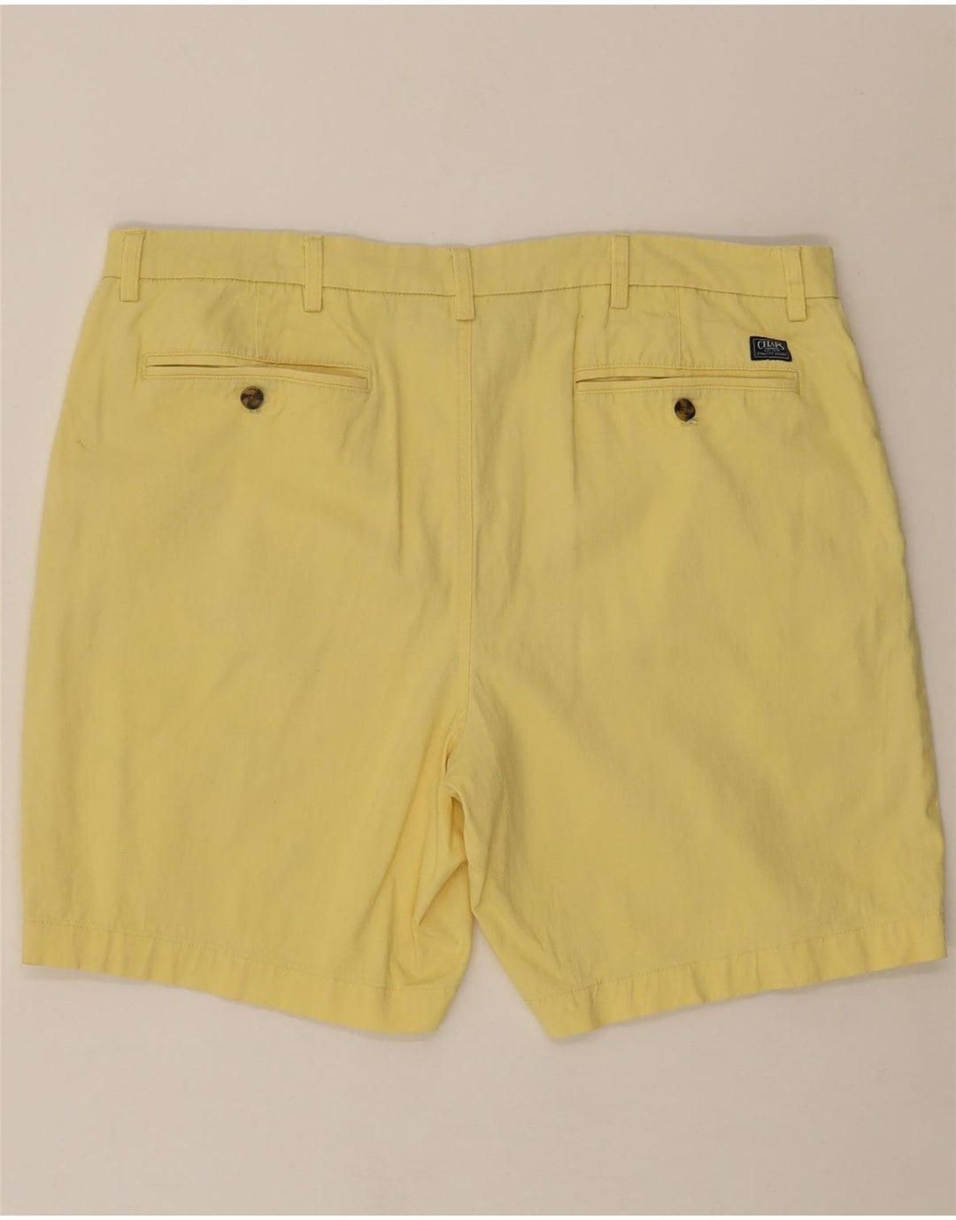 CHAPS Mens Stretch Chino Shorts W40 XL Yellow Cotton Vintage Chaps and Second-Hand Chaps from Messina Hembry 
