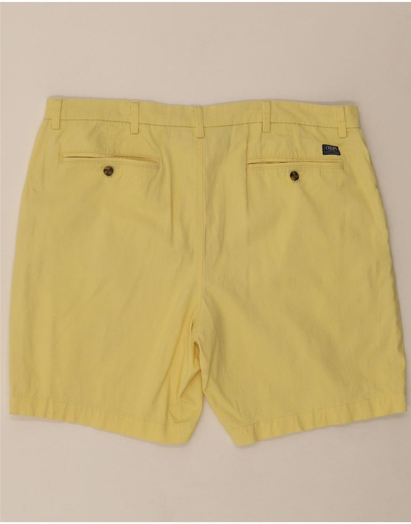 CHAPS Mens Stretch Chino Shorts W40 XL Yellow Cotton Vintage Chaps and Second-Hand Chaps from Messina Hembry 