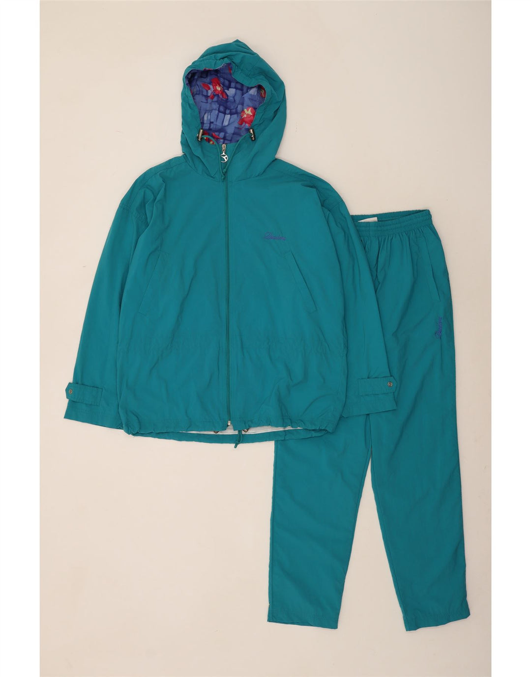 Diadora Womens Hooded Oversized Full Tracksuit UK 14 Medium Blue Polyamide