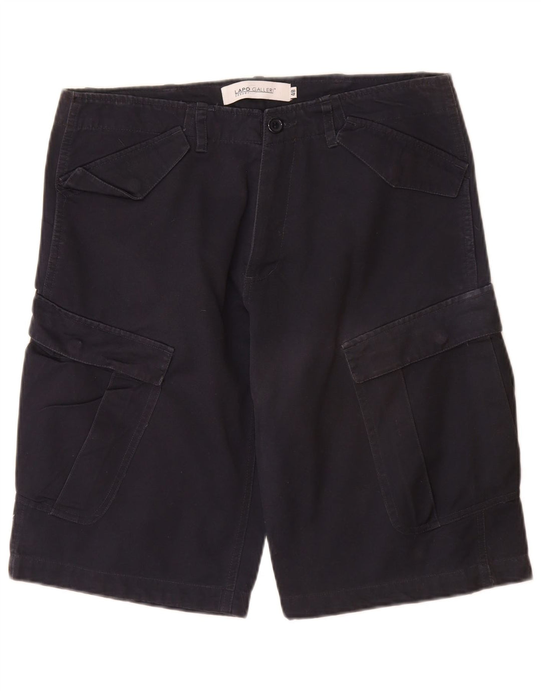 Lapo Galleri Mens Cargo Shorts IT 48 Medium W32  Navy Blue Cotton