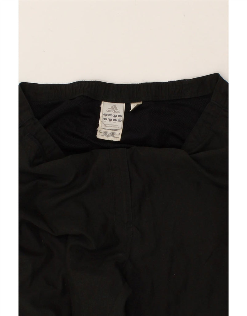 ADIDAS Womens Straight Windbreaker Trousers UK 16 Large W36 L31  Black | Vintage Adidas | Thrift | Second-Hand Adidas | Used Clothing | Messina Hembry 
