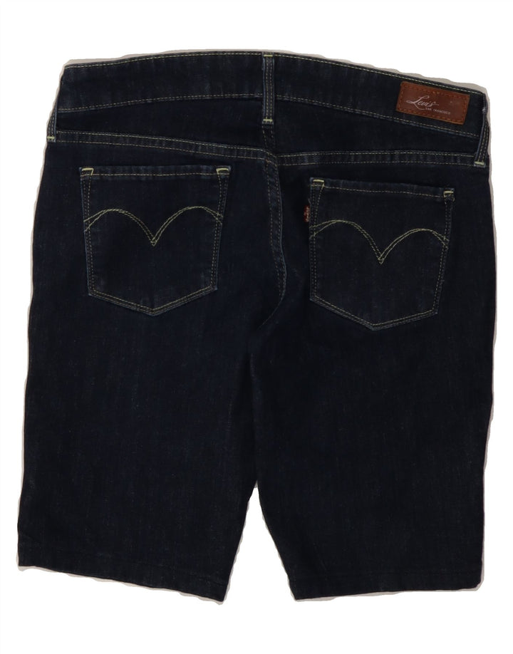 LEVI'S Womens Slight Curve Denim Shorts W28  Medium  Navy Blue Cotton Vintage Levi's and Second-Hand Levi's from Messina Hembry 