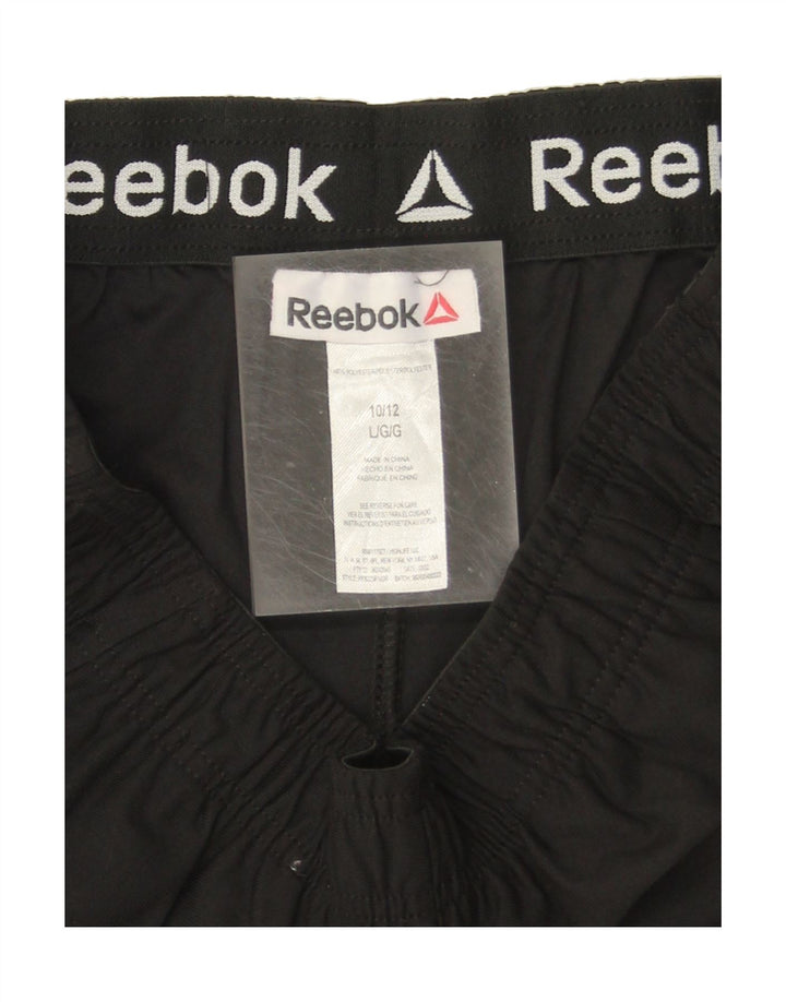 REEBOK Boys Cargo Tracksuit Trousers Joggers 11-12 Years Large Black Vintage Reebok and Second-Hand Reebok from Messina Hembry 