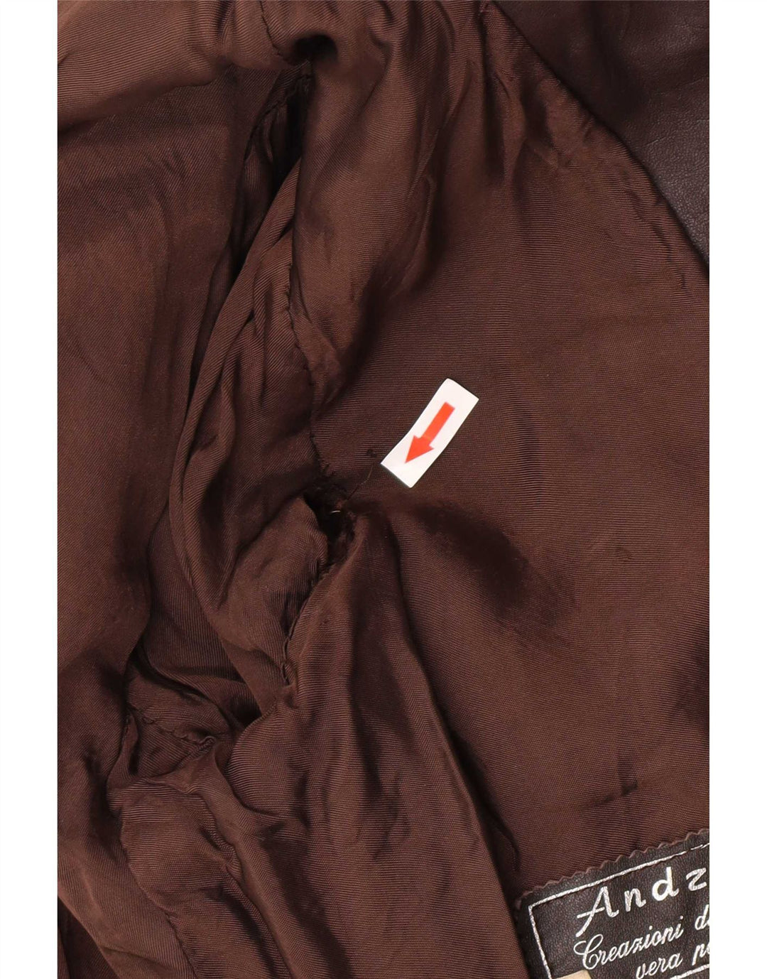 Vintage Mens Bomber Leather Jacket IT 48 Medium Brown Leather