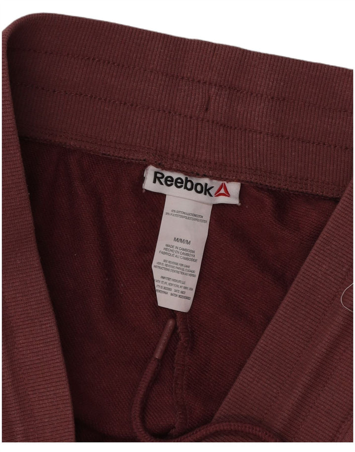 Reebok Womens Tracksuit Trousers Joggers UK 14 Medium  Red Cotton