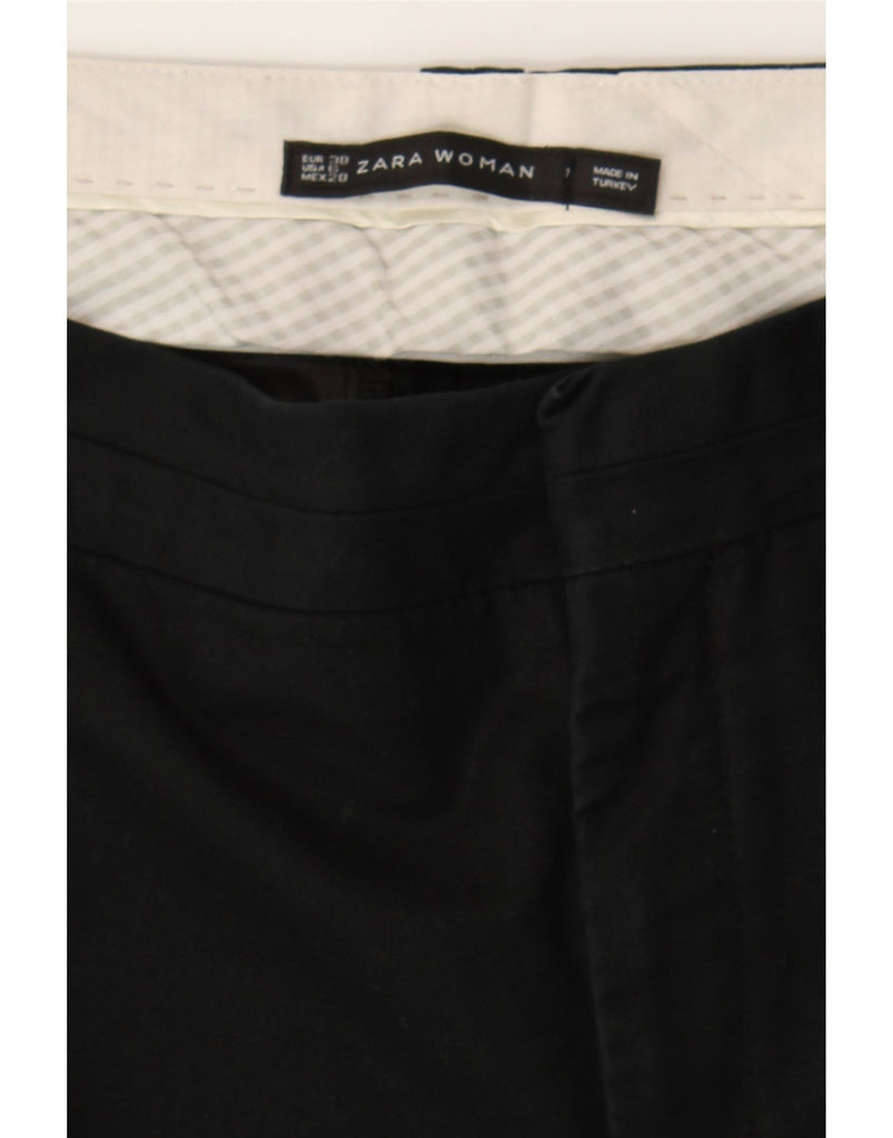 ZARA Womens Crop Straight Casual Trousers EU 38 Small W30 L27 Black Vintage Zara and Second-Hand Zara from Messina Hembry 