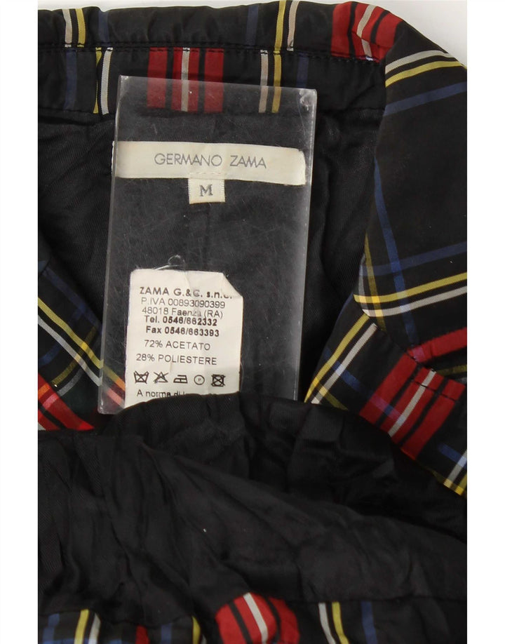 Germano Zama Womens Blazer Jacket UK 12 Medium Multicoloured Plaid Acetate