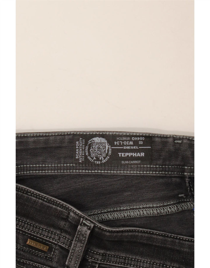 DIESEL Mens Tepphar Carrot Slim Jeans W30 L31 Black