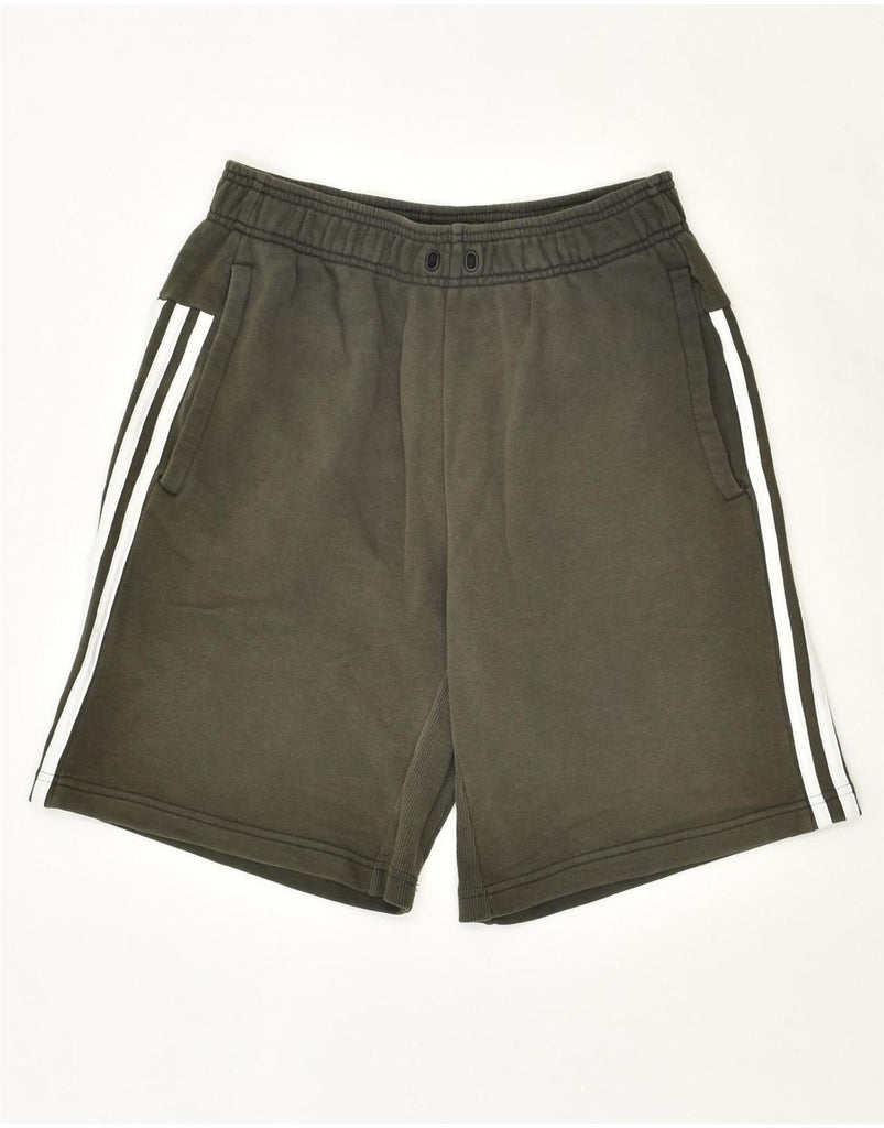 ADIDAS Mens Sport Shorts Small Khaki Cotton | Vintage Adidas | Thrift | Second-Hand Adidas | Used Clothing | Messina Hembry 