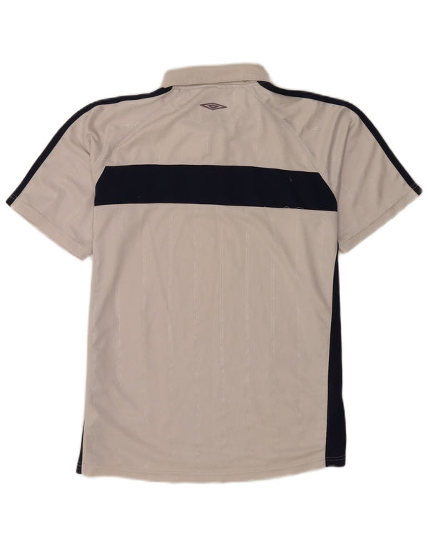 Umbro Mens Polo Shirt Medium White Colourblock