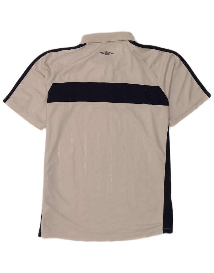 Umbro Mens Polo Shirt Medium White Colourblock