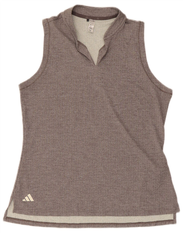 Adidas Womens Vest Top UK 12/14 Medium Grey Polyester