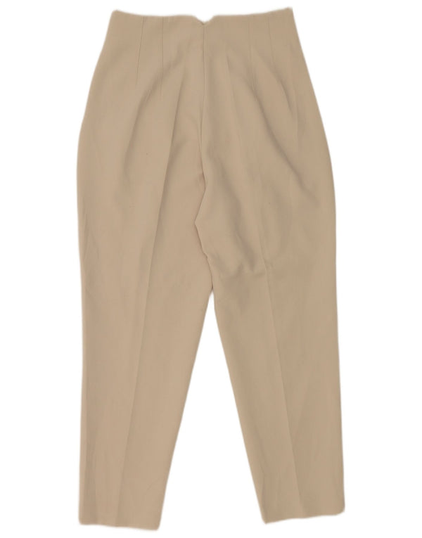 Zara Womens Tapered Suit Trousers Medium W28 L26 Off White Polyester