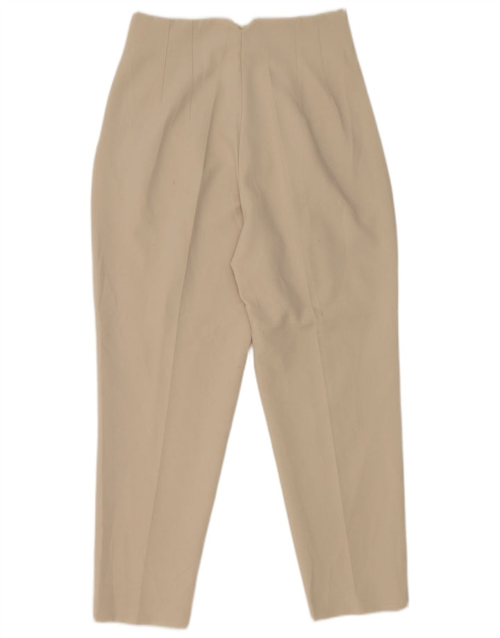 Zara Womens Tapered Suit Trousers Medium W28 L26 Off White Polyester